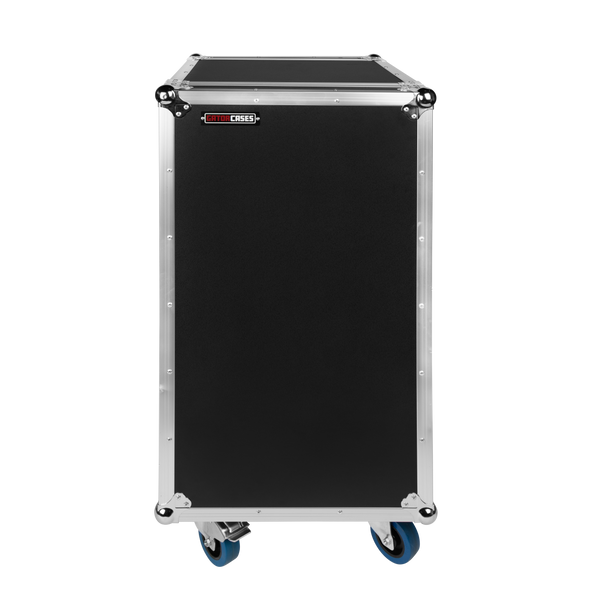 ATA Wood Flight Rack Case; 20U; 17" Deep; Casters