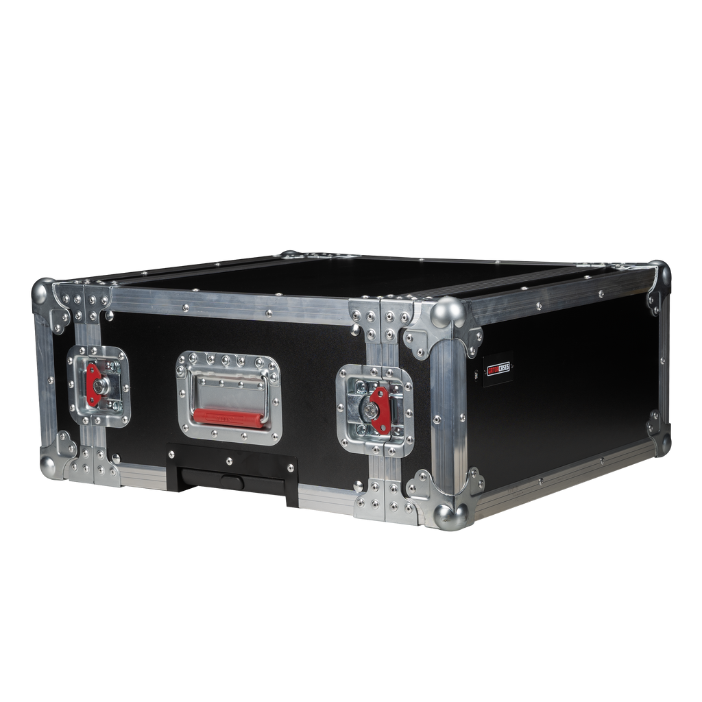 4U, Standard Audio Road Rack Case, w/ Wheels