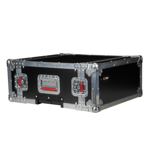 4U, Standard Audio Road Rack Case, w/ Wheels