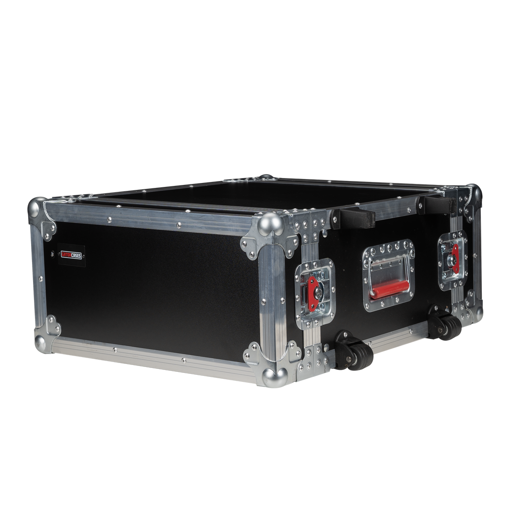 4U, Standard Audio Road Rack Case, w/ Wheels