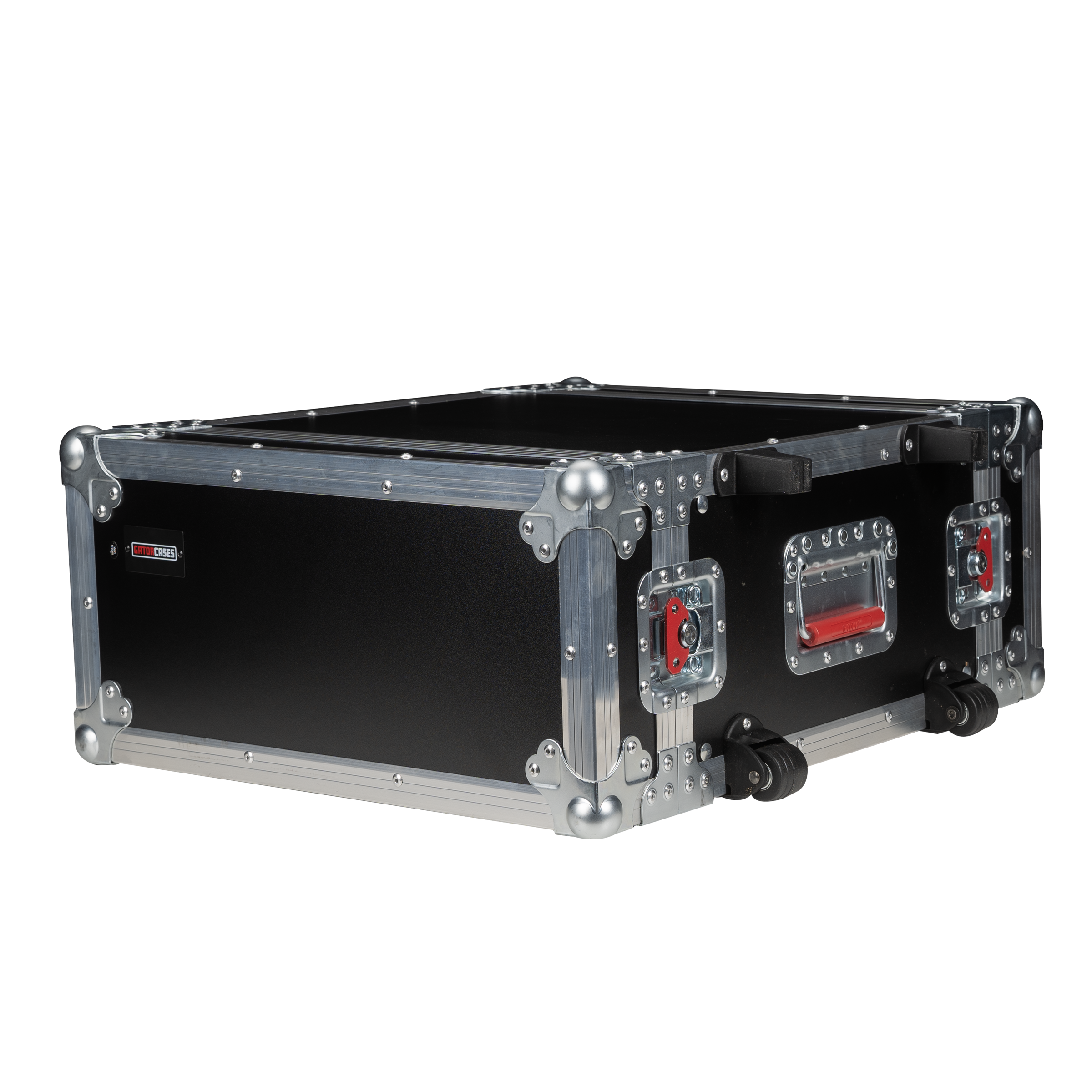 4U, Standard Audio Road Rack Case, w/ Wheels