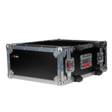 4U, Standard Audio Road Rack Case, w/ Wheels