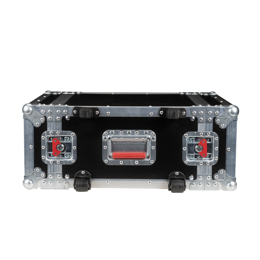 4U, Standard Audio Road Rack Case, w/ Wheels