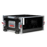4U, Standard Audio Road Rack Case, w/ Wheels