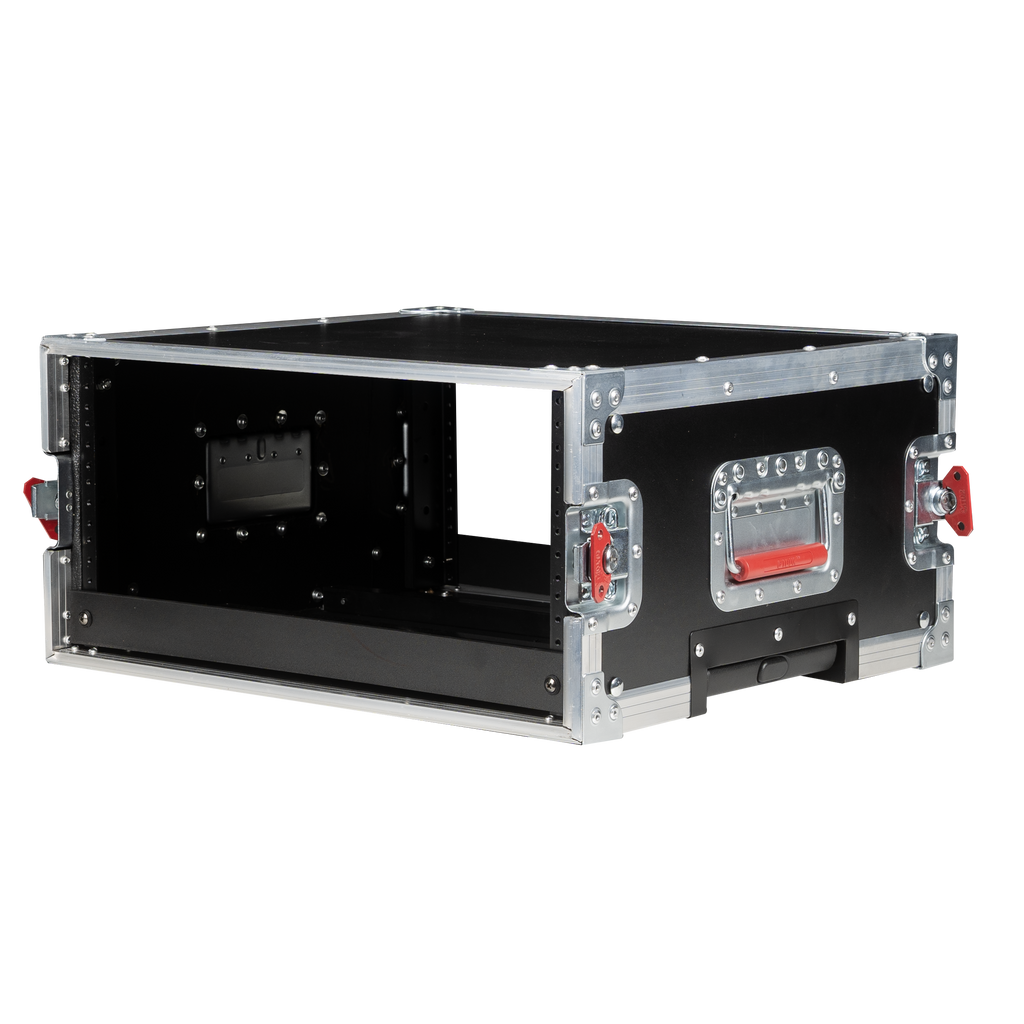 4U, Standard Audio Road Rack Case, w/ Wheels