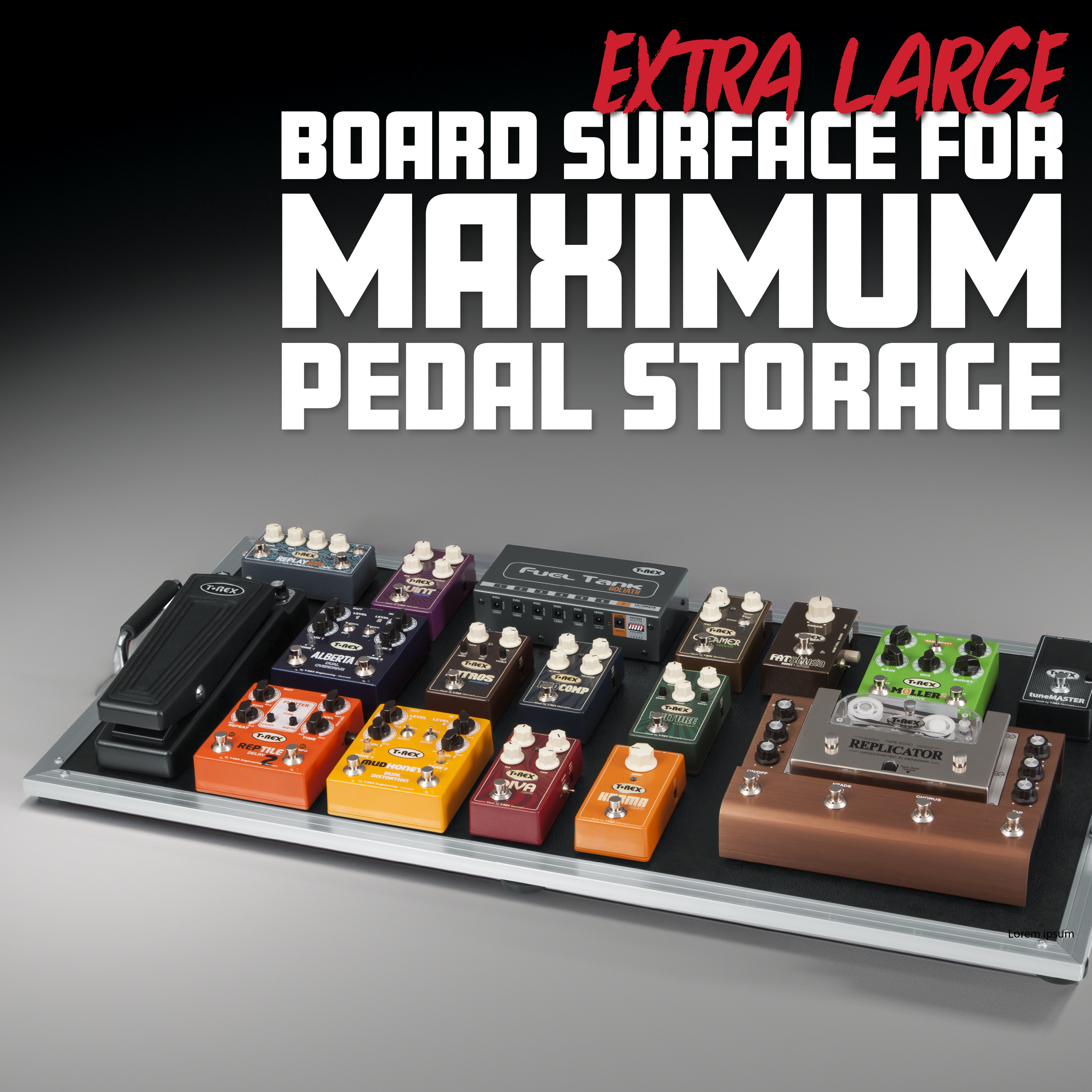 G-TOUR Pedal Board; Extra Large w/ wheels