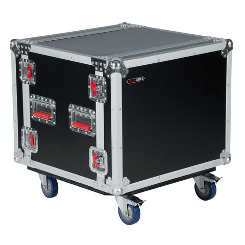 8U Shock Audio Road Rack Case w/ Casters