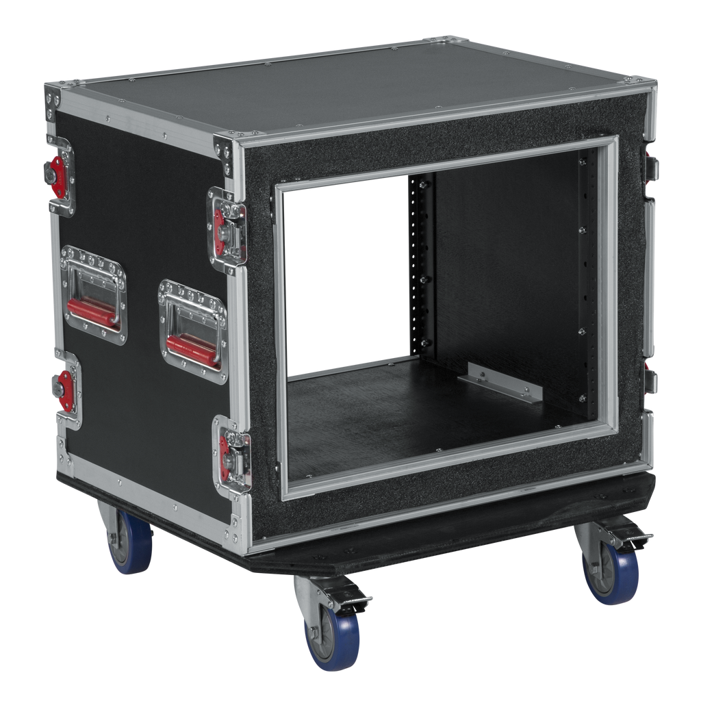 8U Shock Audio Road Rack Case w/ Casters