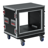 8U Shock Audio Road Rack Case w/ Casters