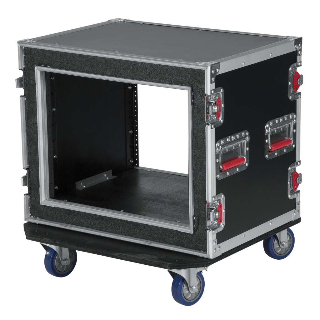 8U Shock Audio Road Rack Case w/ Casters