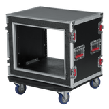 8U Shock Audio Road Rack Case w/ Casters