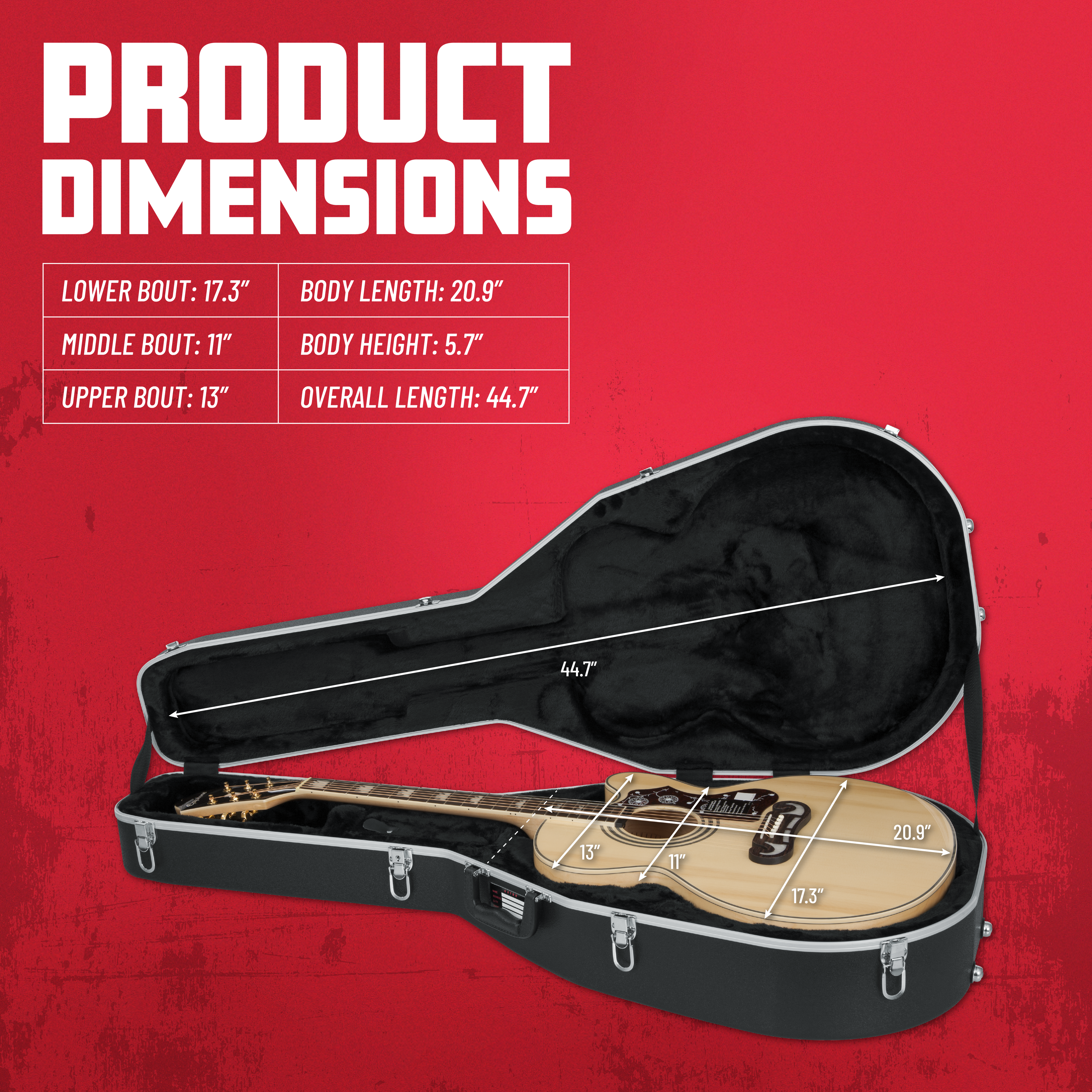 Jumbo Acoustic Guitar Case
