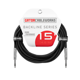 15-foot TRS ¼” Male to Male Balanced Patch Cable