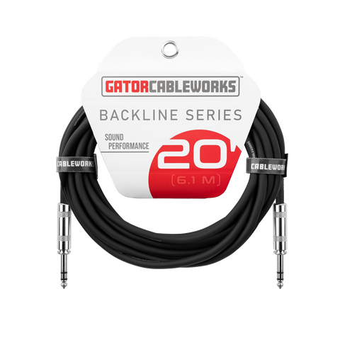 20-foot TRS ¼” Male to Male Balanced Patch Cable
