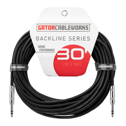 30-foot TRS ¼” Male to Male Balanced Patch Cable