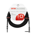 10 Foot Strt to RA Braided Instrument Cable-BB