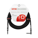 10 Foot Strt to RA Braided Instrument Cable-BB