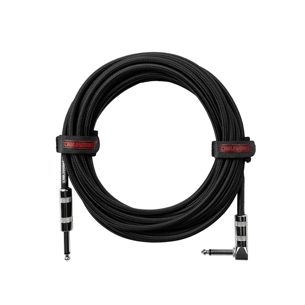 10 Foot Strt to RA Braided Instrument Cable-BB