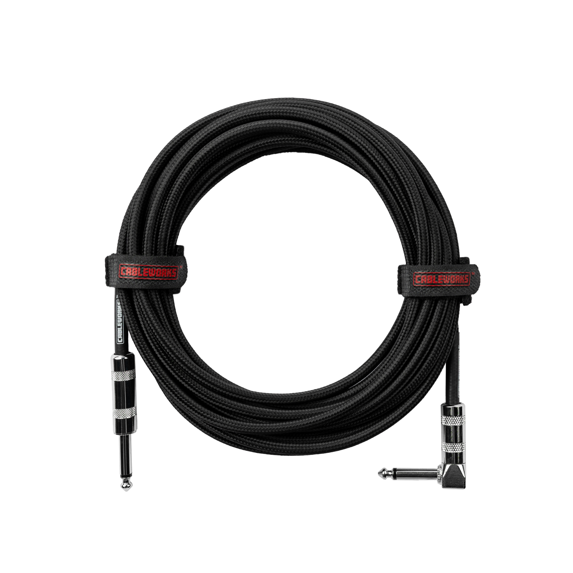 10 Foot Strt to RA Braided Instrument Cable-BB