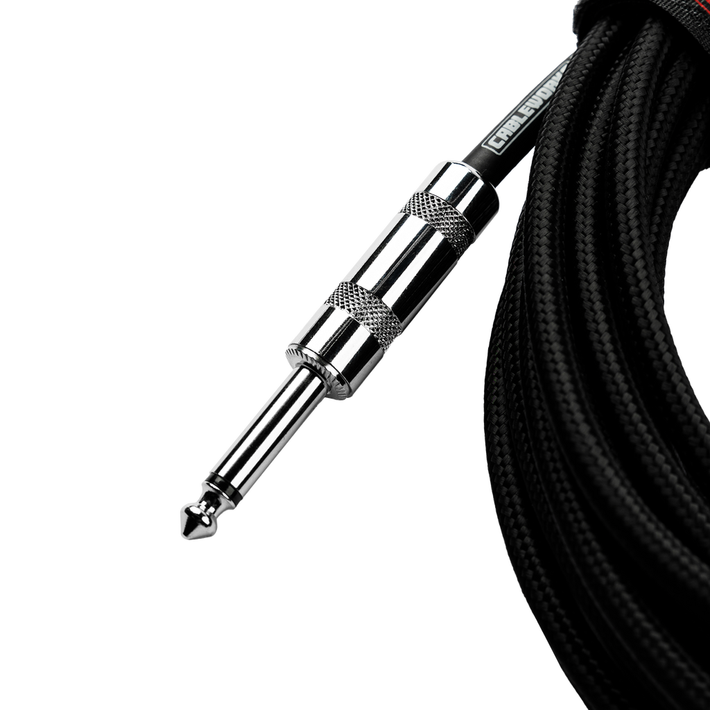 10 Foot Strt to RA Braided Instrument Cable-BB