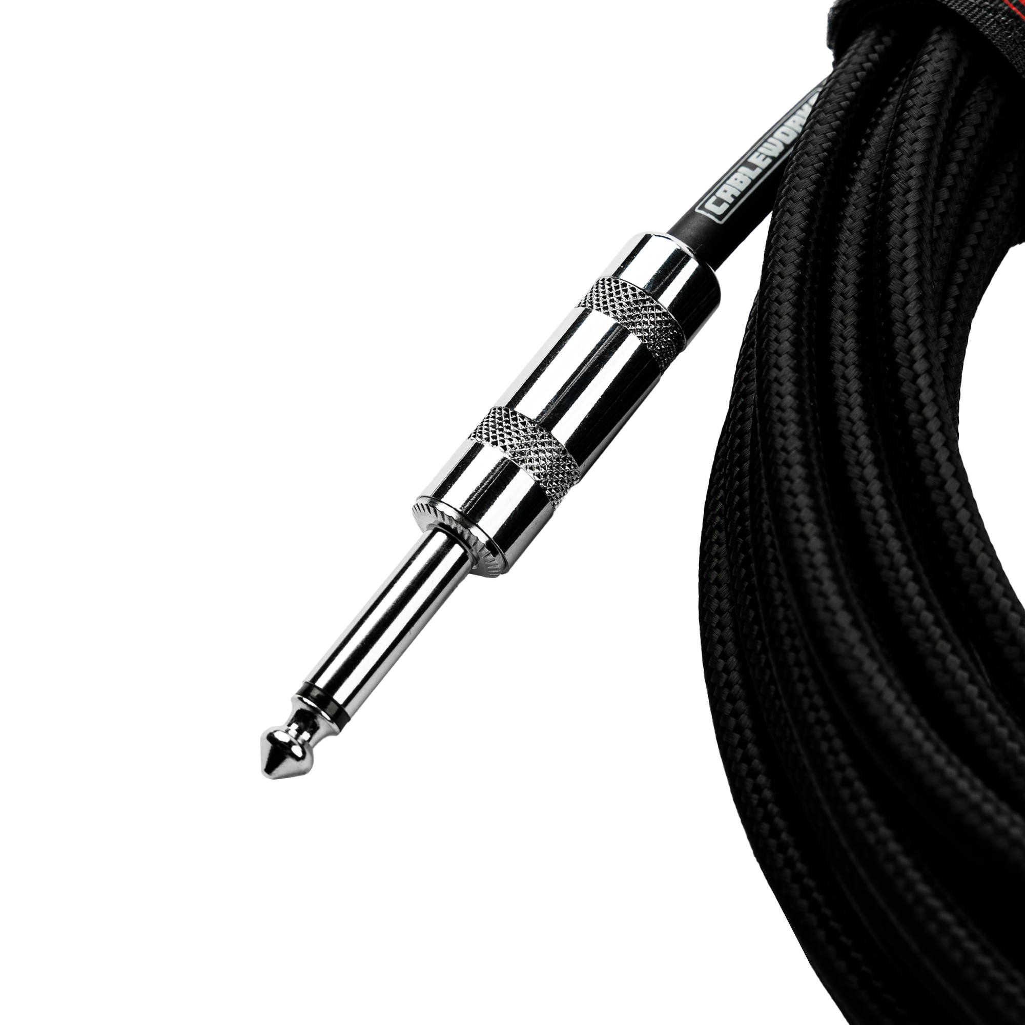 10 Foot Strt to RA Braided Instrument Cable-BB