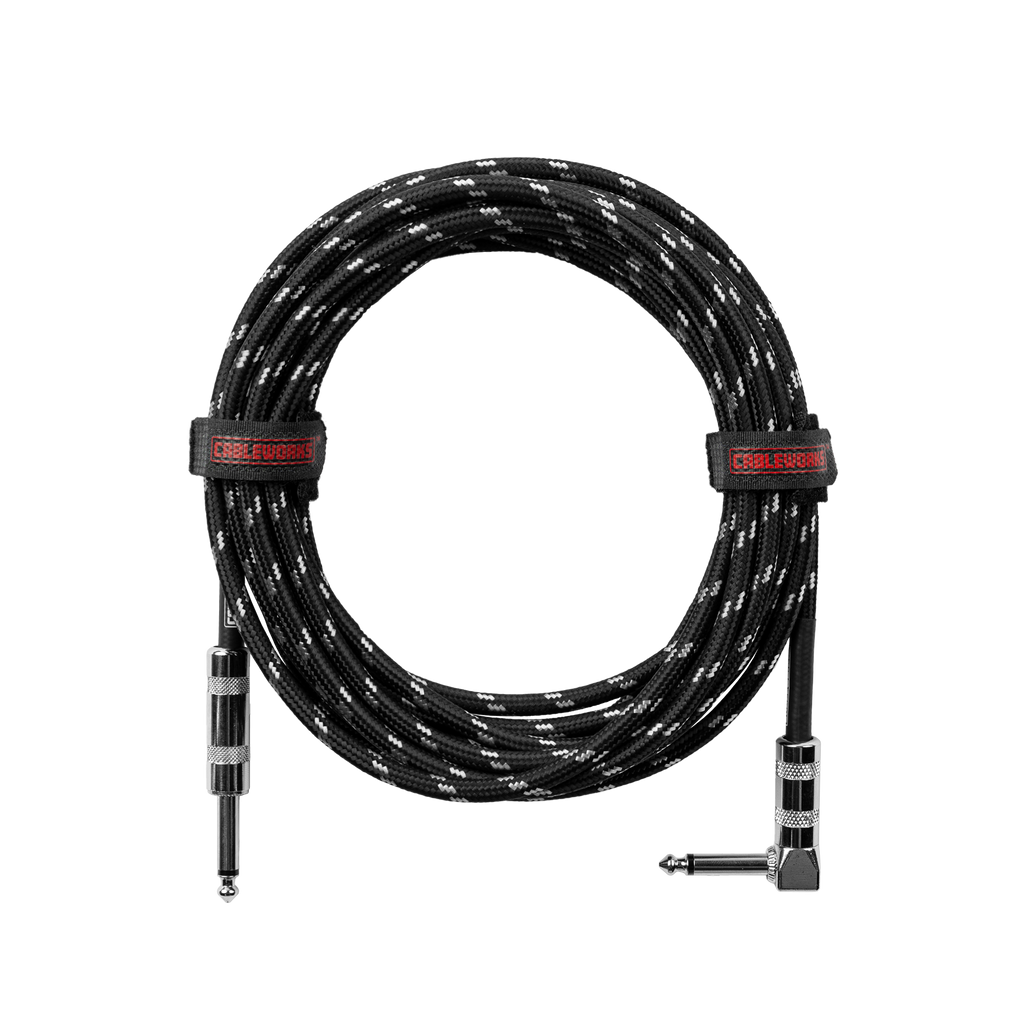 10 Foot Strt to RA Braided Instrument Cable-BG