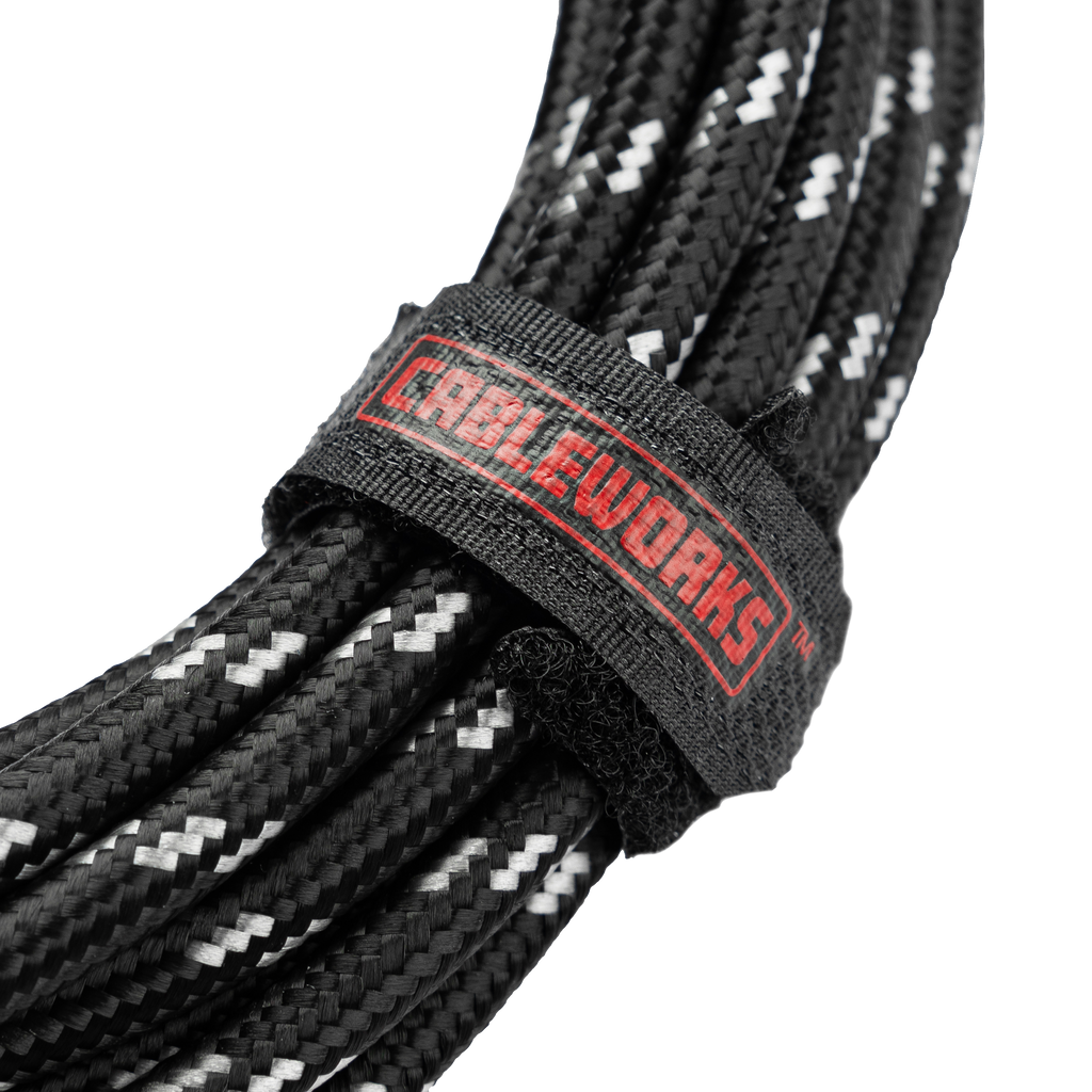 10 Foot Strt to RA Braided Instrument Cable-BG