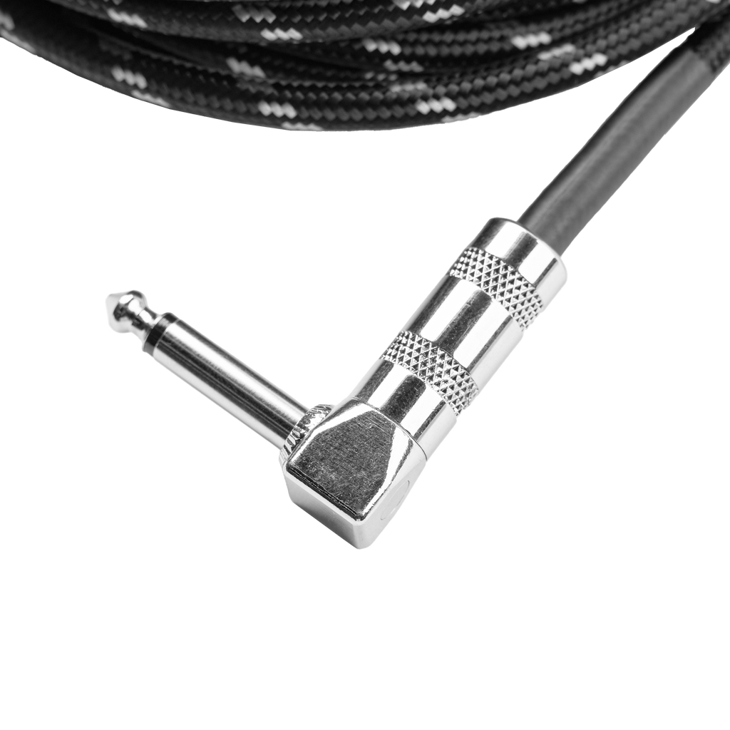 10 Foot Strt to RA Braided Instrument Cable-BG