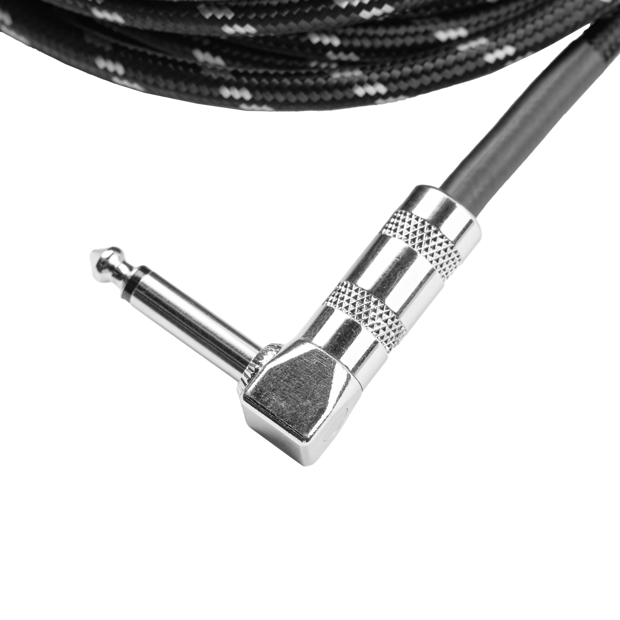 10 Foot Strt to RA Braided Instrument Cable-BG