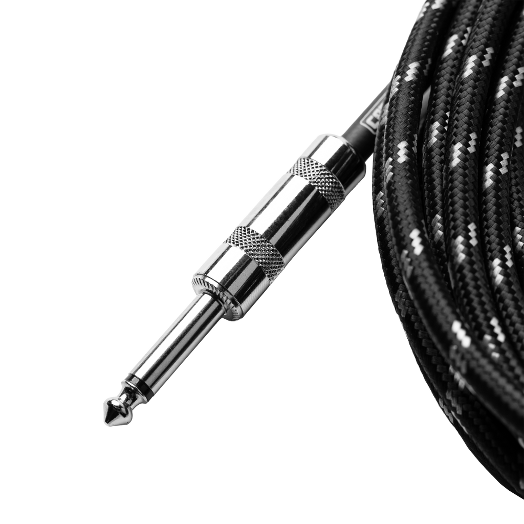 10 Foot Strt to RA Braided Instrument Cable-BG