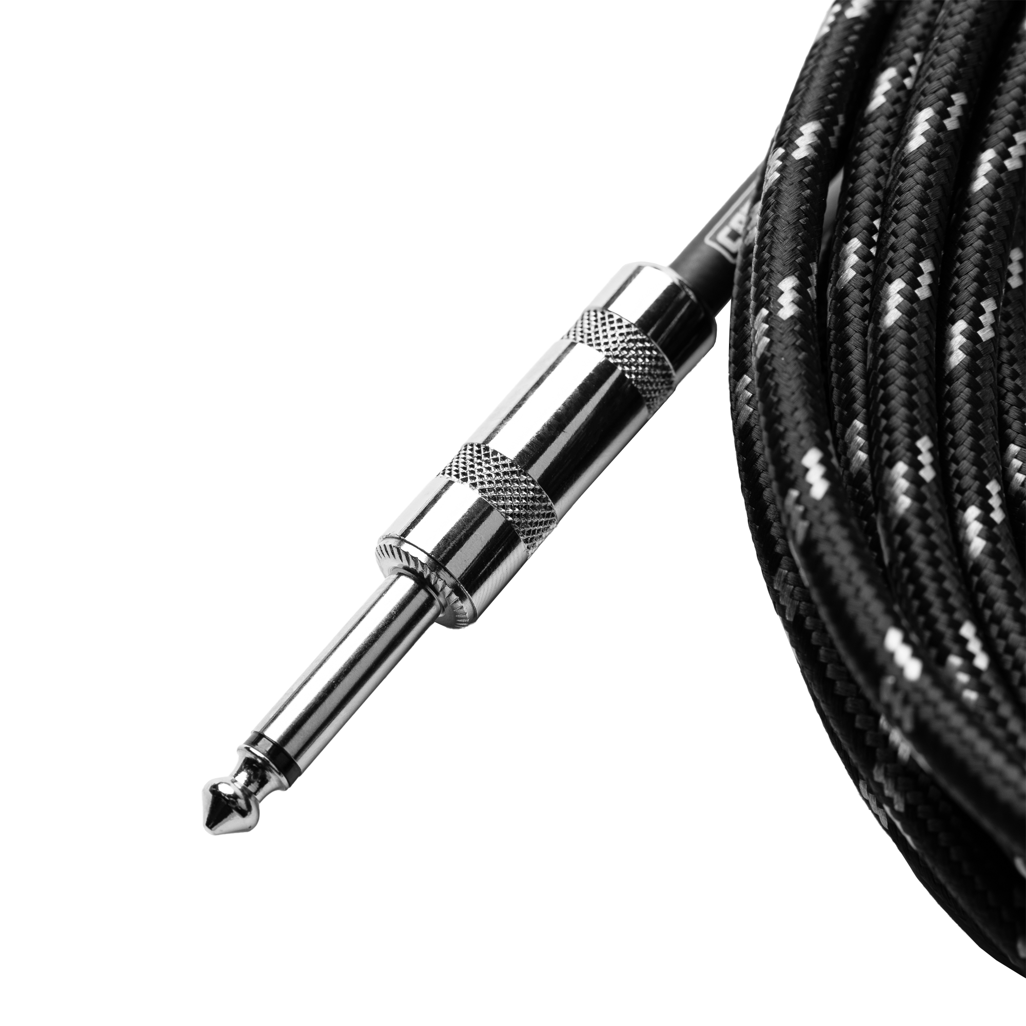 10 Foot Strt to RA Braided Instrument Cable-BG