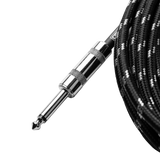 10 Foot Strt to RA Braided Instrument Cable-BG