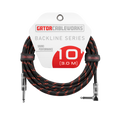 10 Foot Strt to RA Braided Instrument Cable-BRD