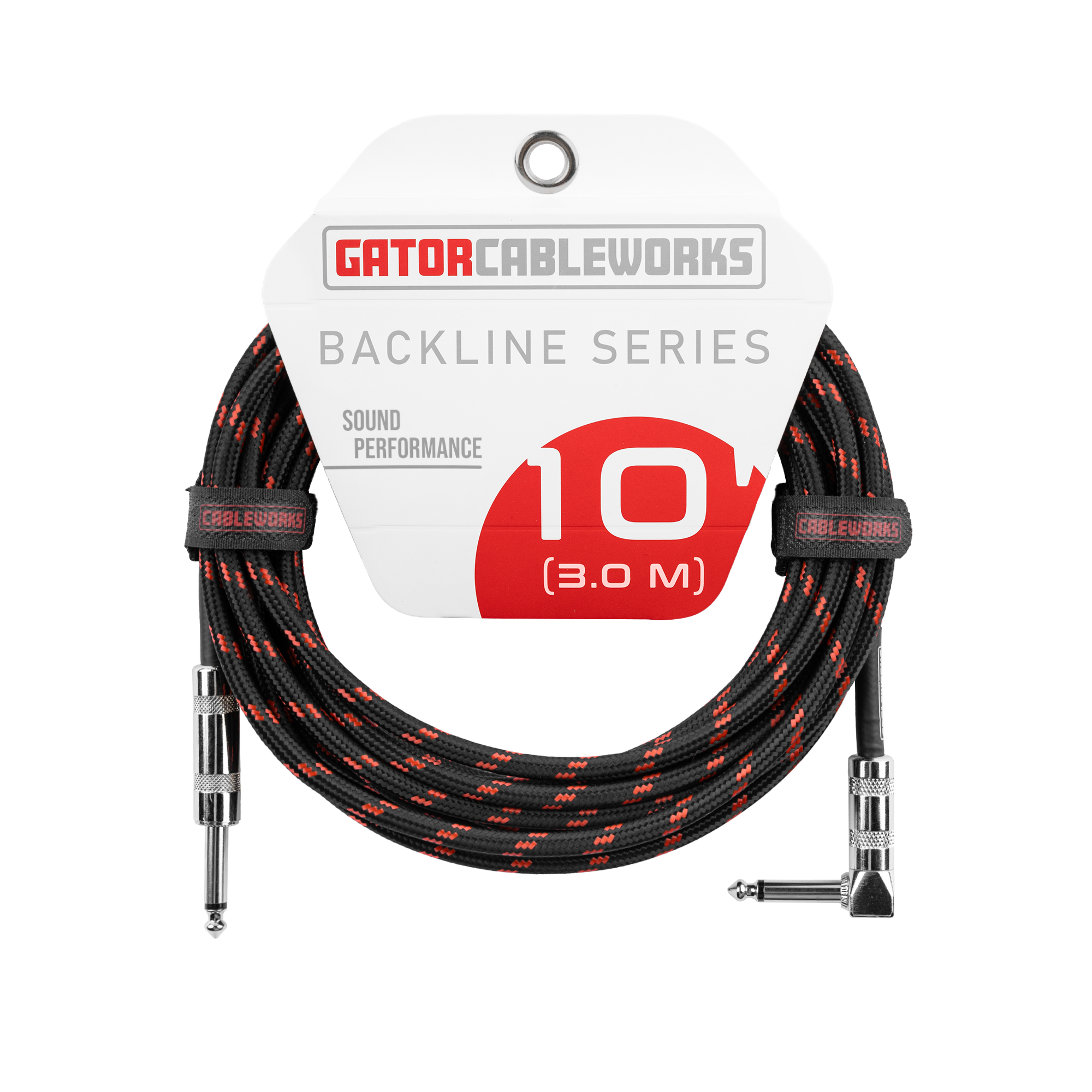 10 Foot Strt to RA Braided Instrument Cable-BRD