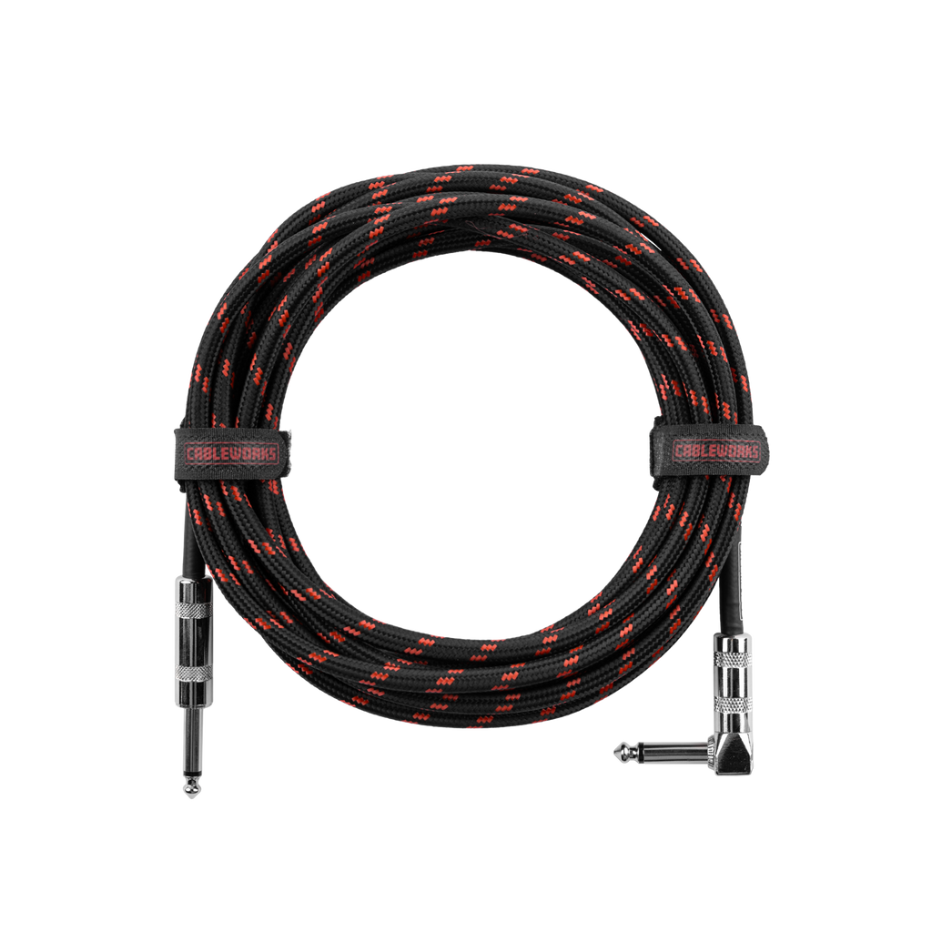 10 Foot Strt to RA Braided Instrument Cable-BRD