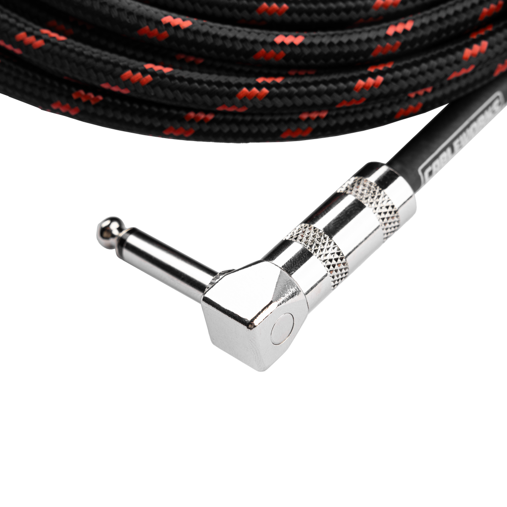 10 Foot Strt to RA Braided Instrument Cable-BRD