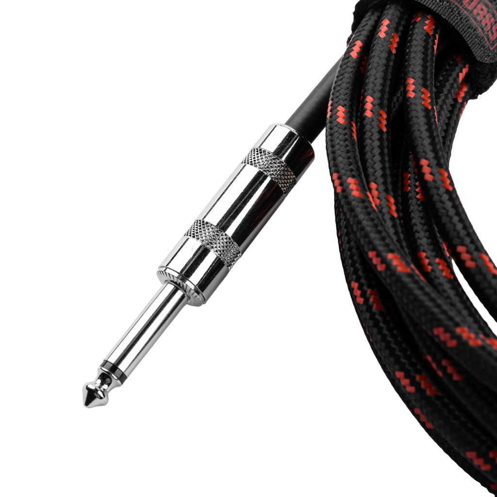 10 Foot Strt to RA Braided Instrument Cable-BRD