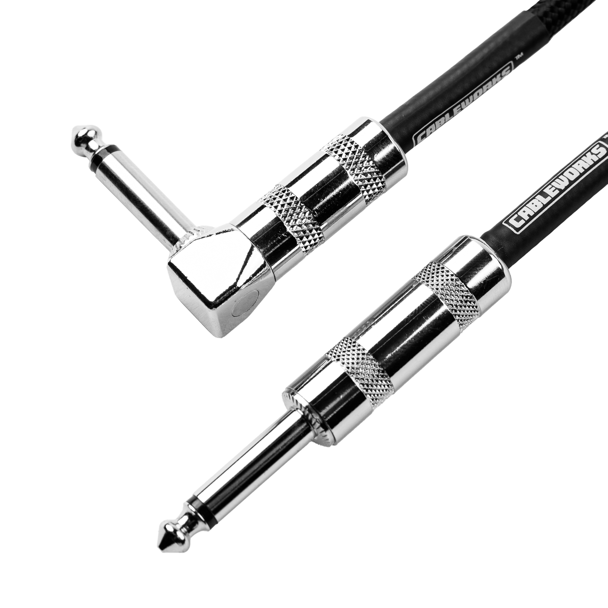 10 Foot Strt to RA Braided Instrument Cable-BRD