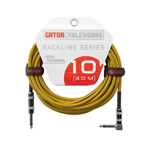 10 Foot Strt to RA Braided Instrument Cable-BRY