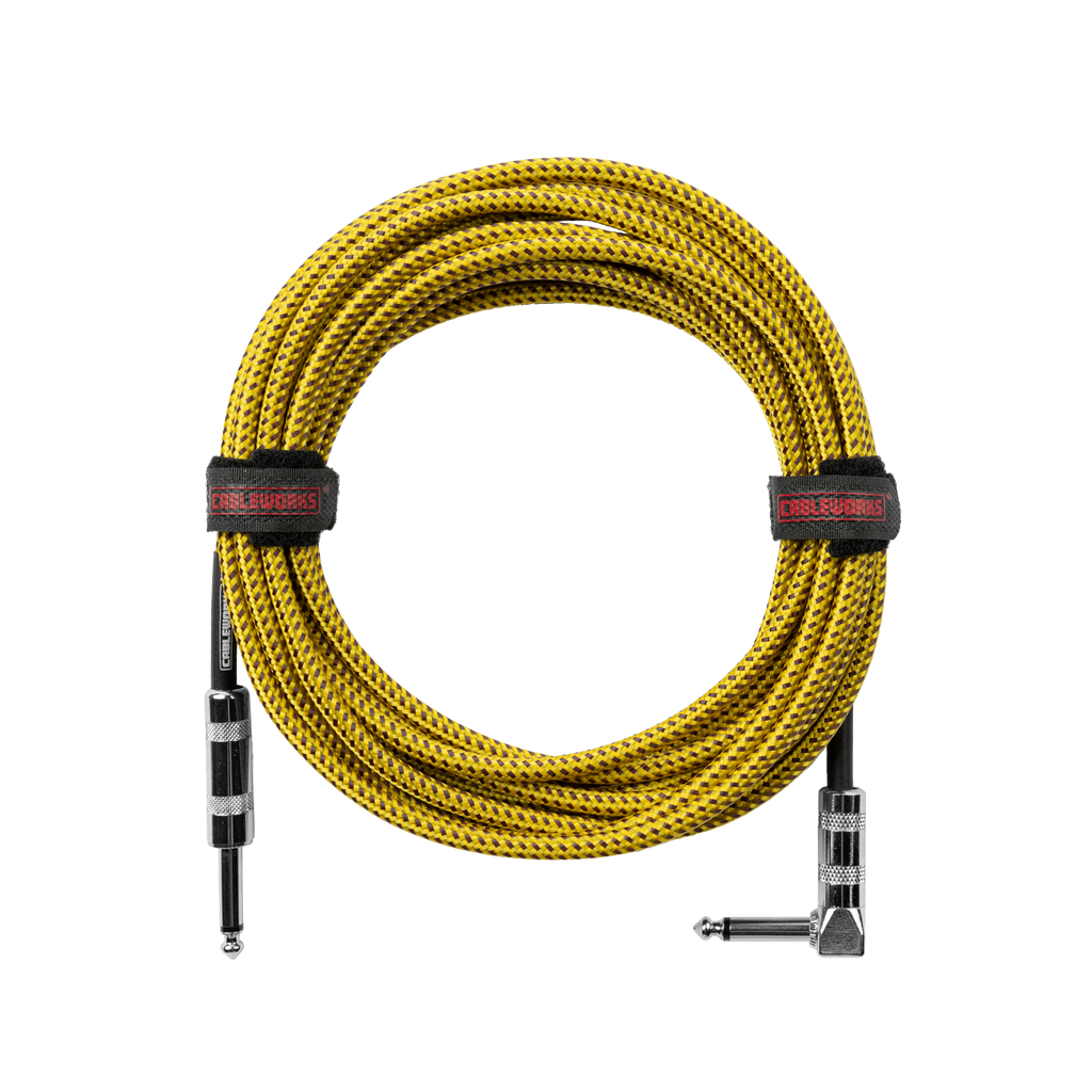 10 Foot Strt to RA Braided Instrument Cable-BRY