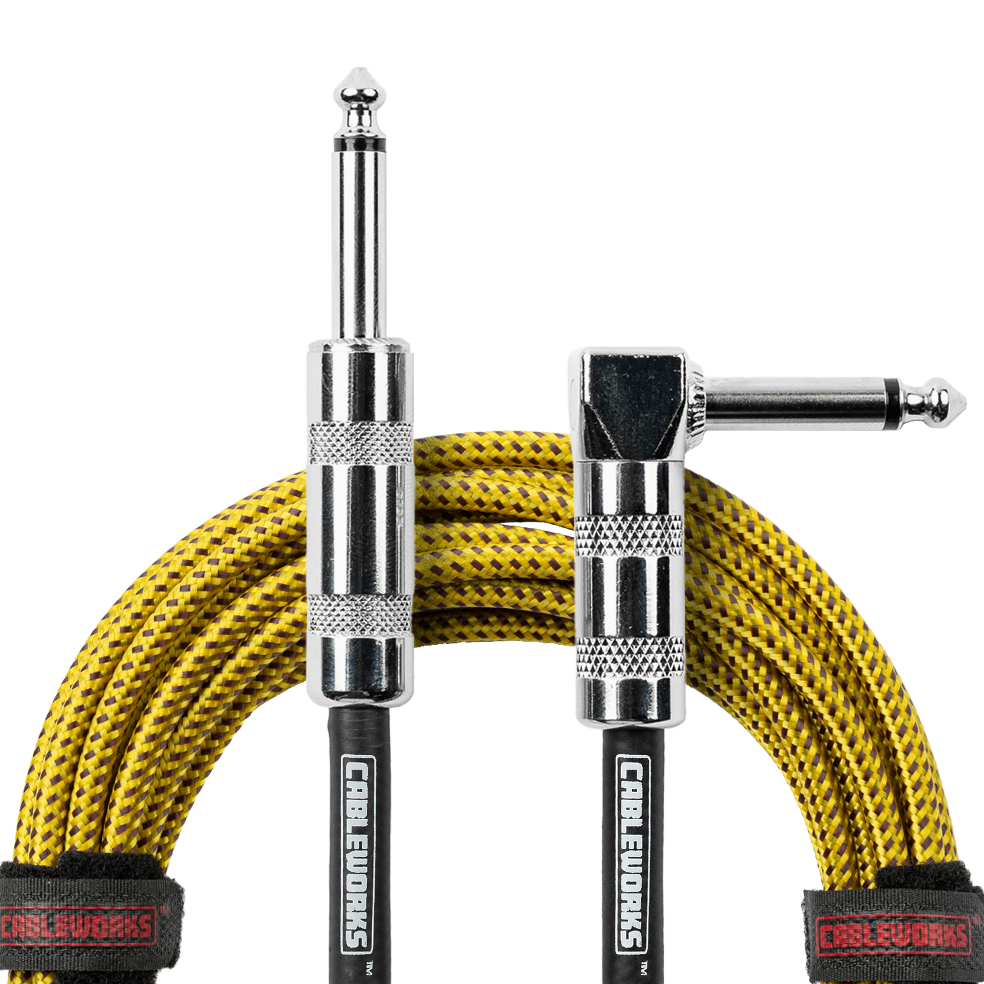 10 Foot Strt to RA Braided Instrument Cable-BRY
