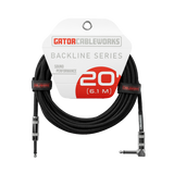 20 Foot Strt to RA Braided Instrument Cable-BB