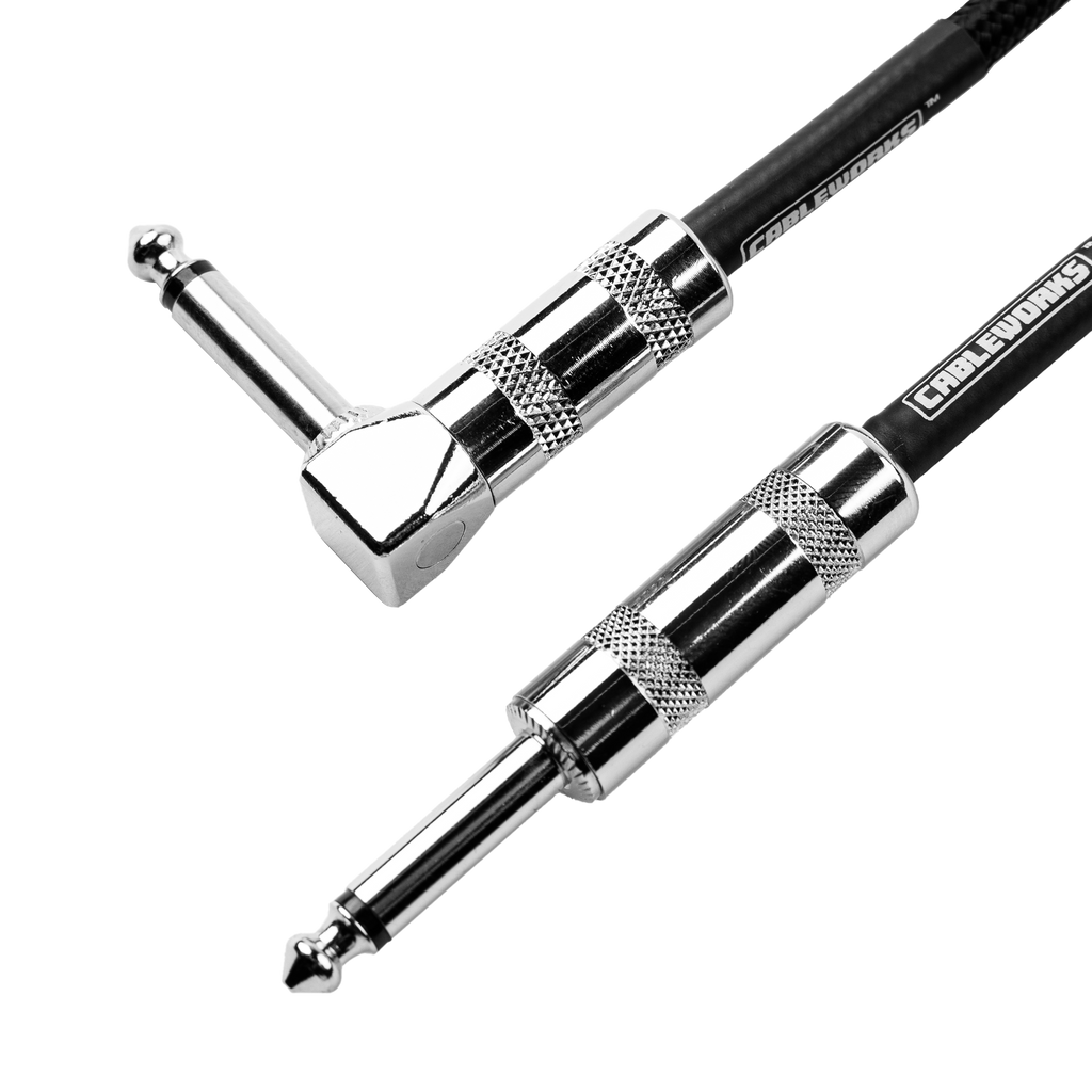 20 Foot Strt to RA Braided Instrument Cable-BB