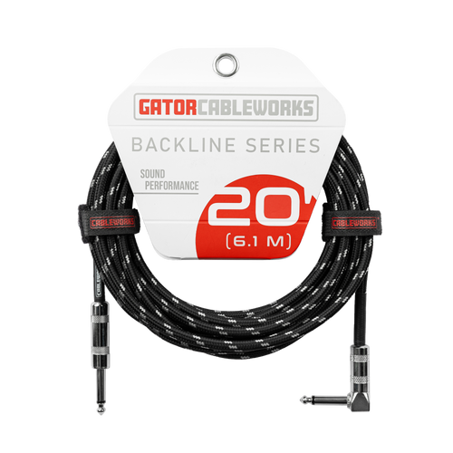 20 Foot Strt to RA Braided Instrument Cable-BG