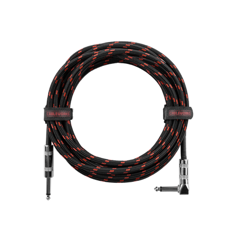 20 Foot Strt to RA Braided Instrument Cable-BRD