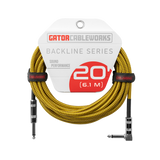 20 Foot Strt to RA Braided Instrument Cable-BRY