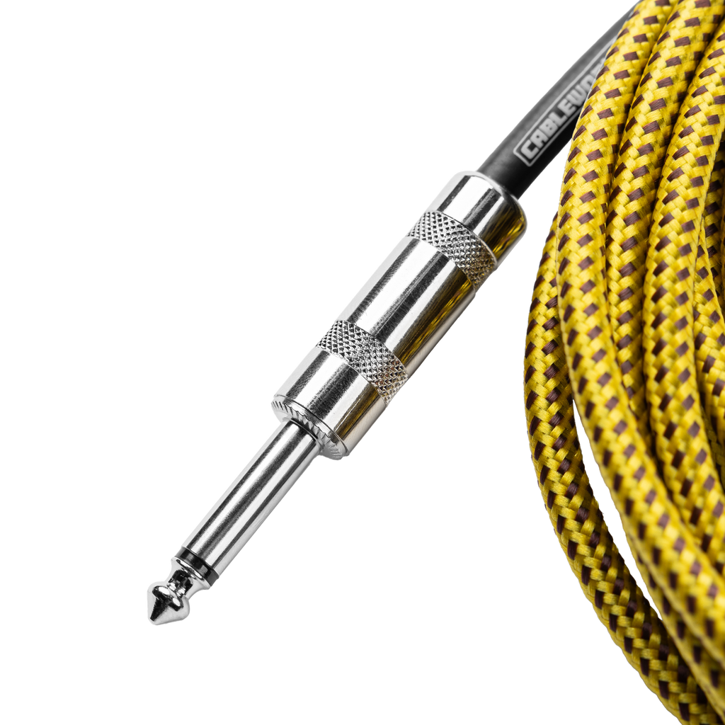 20 Foot Strt to RA Braided Instrument Cable-BRY