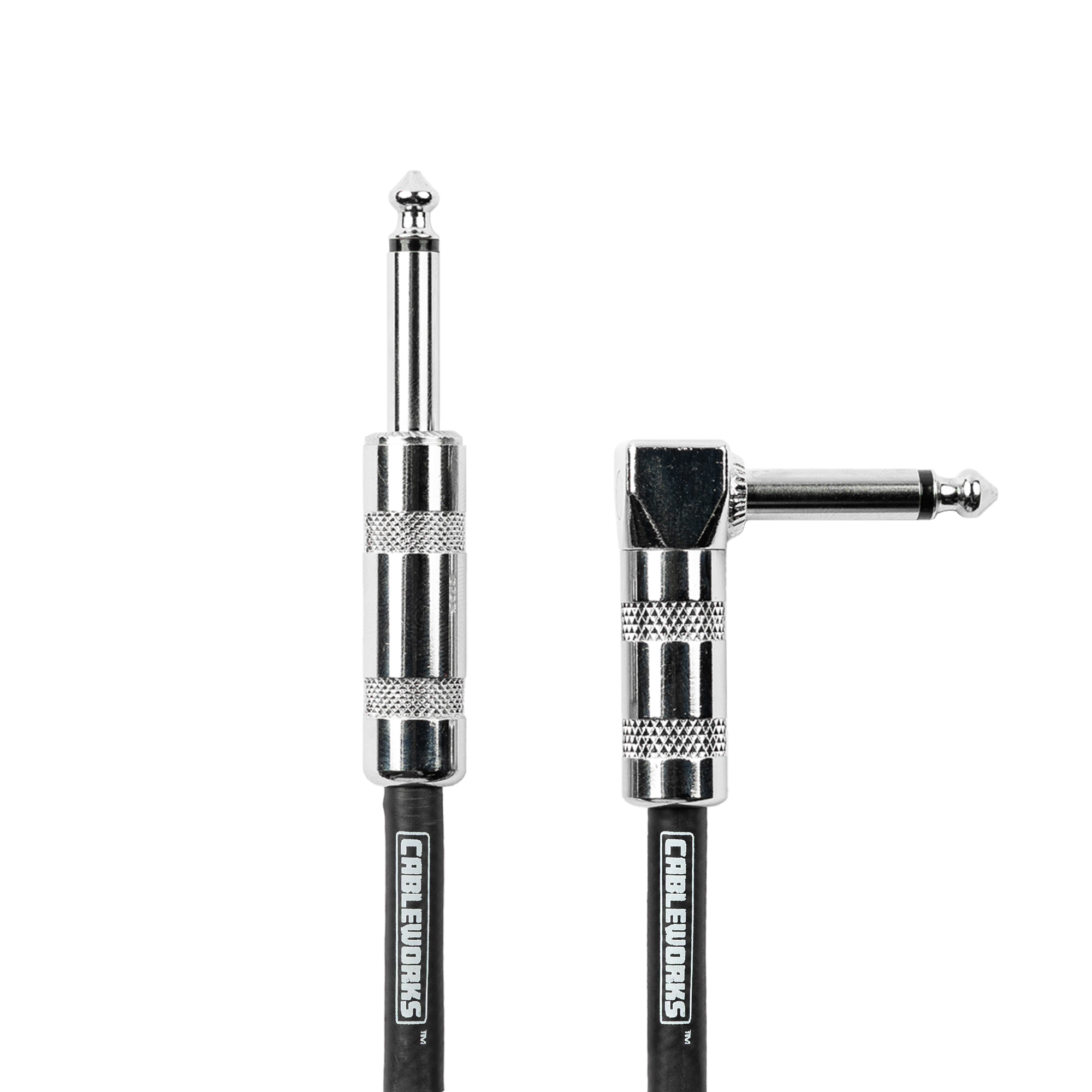 20 Foot Strt to RA Braided Instrument Cable-BRY