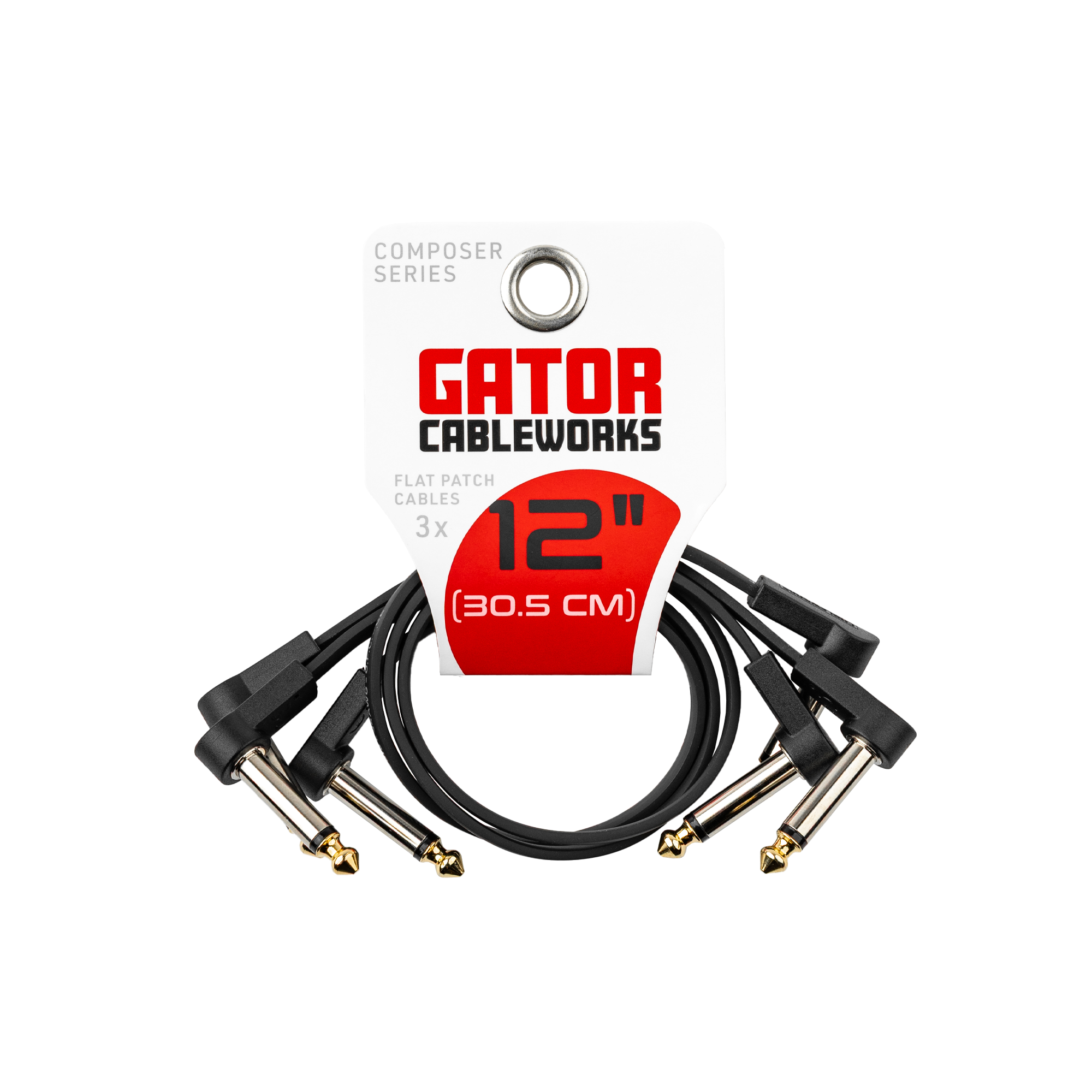 3PK of Composer Series Flat Patch Cable - 12 inch