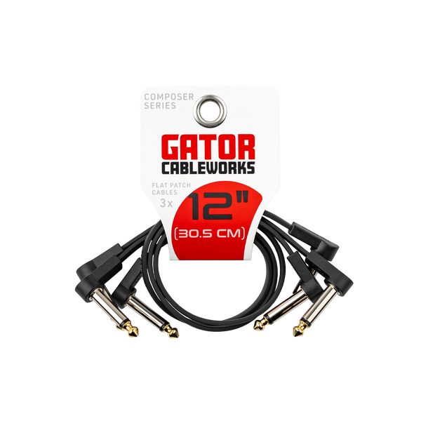 3PK of Composer Series Flat Patch Cable - 12 inch